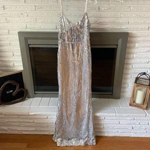 Club London Silver Sequin Dress 🔗